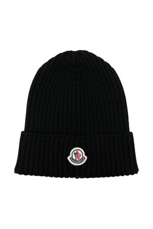 cappello in lana vergine nero MONCLER KIDS | J29543B00012M1131999